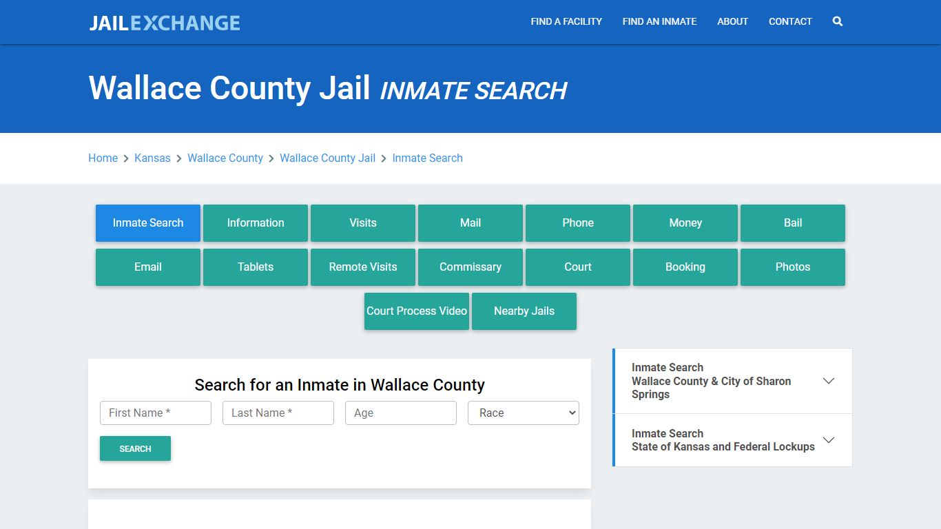 Wallace County Jail, KS Inmate Search: Roster & Mugshots