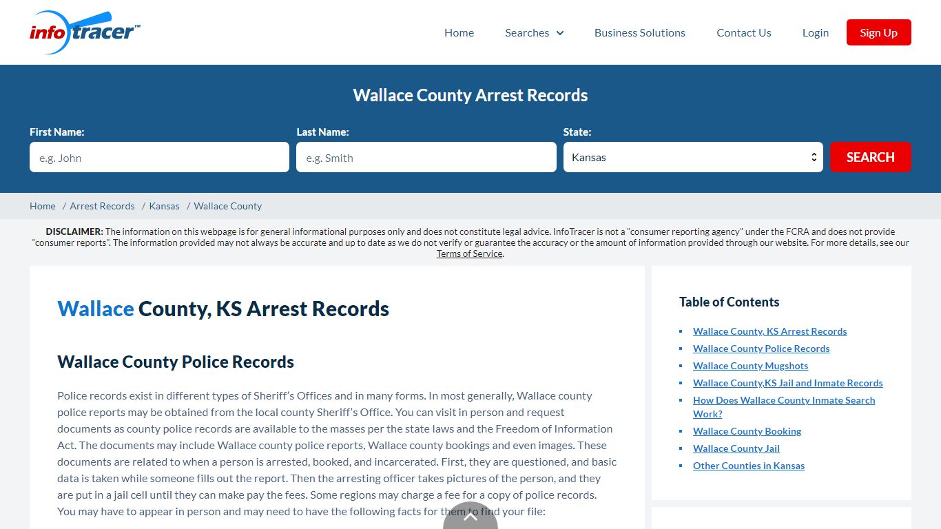 Wallace County, KS Arrests, Mugshots & Jail Records - InfoTracer