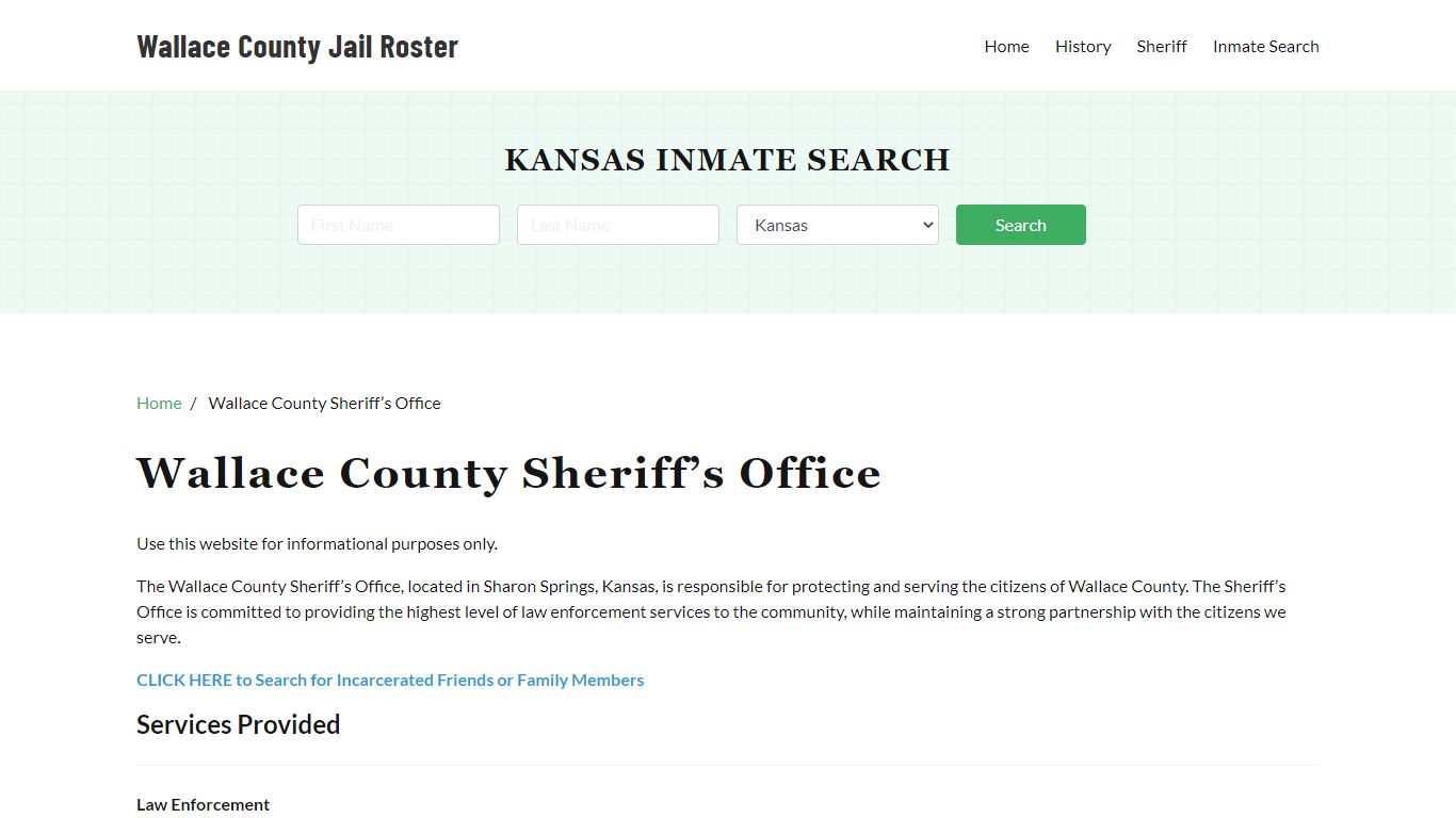 Wallace County Sheriff Office, KS, Arrest Warrants Search